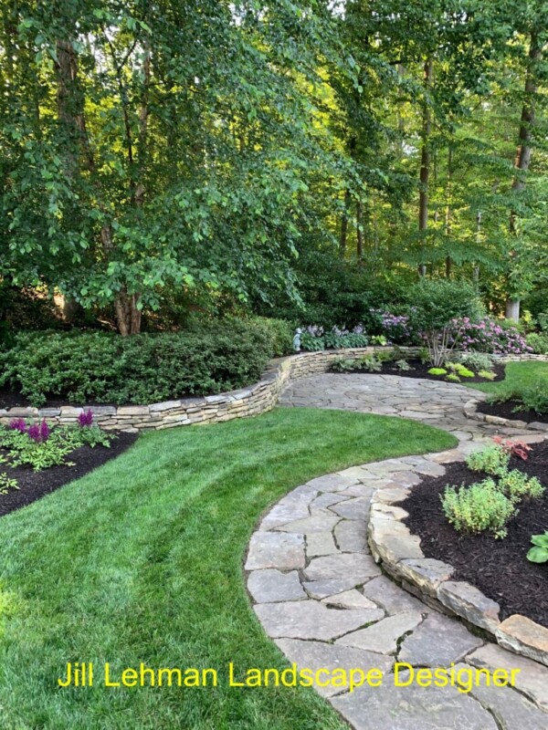 photo of stone walls and path